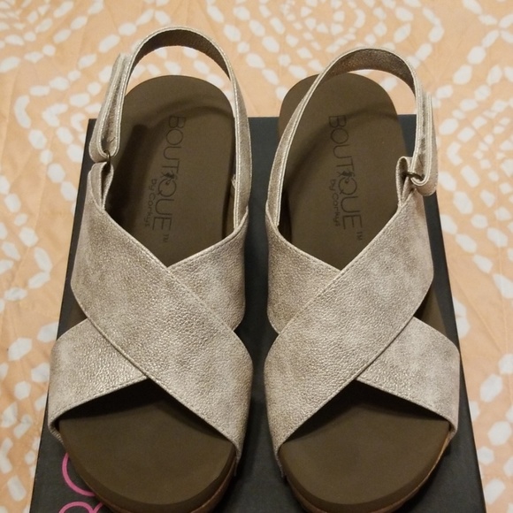 Corkys Shoes - Corky's Gold Wedges
